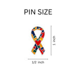 Autism Ribbon with Heart Pins - Fundraising For A Cause