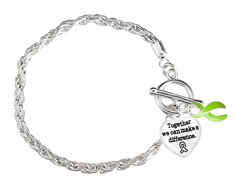 Lime Green Ribbon Rope Bracelets - Fundraising For A Cause
