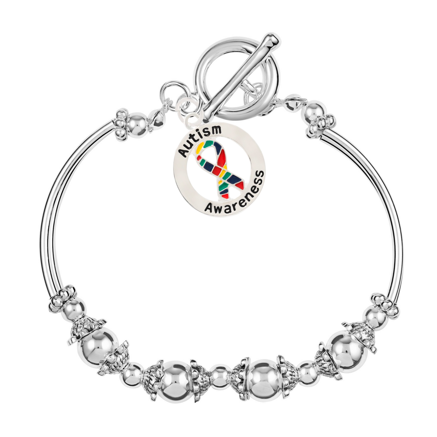 Round Autism Awareness Partial Beaded Bracelets - Fundraising For A Cause
