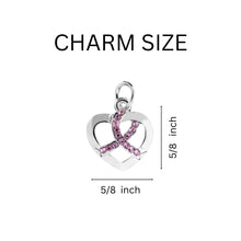 Load image into Gallery viewer, Pink Crystal Ribbon Retractable Charm Bracelets - Fundraising For A Cause