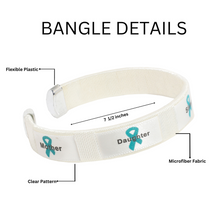 Load image into Gallery viewer, Mother Daughter Ovarian Cancer Bangle Bracelets - Fundraising For A Cause