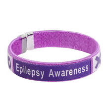 Load image into Gallery viewer, Purple Epilepsy Bracelets for Epilepsy Awareness Month