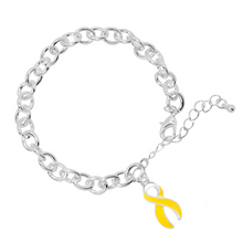 Load image into Gallery viewer, Yellow Ribbon Chunky Charm Bracelets