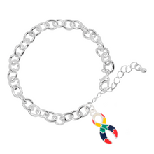 Load image into Gallery viewer, Large Autism Awareness Ribbon Chunky Charm Bracelets