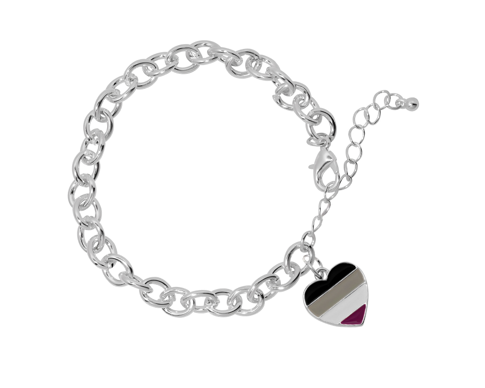 Asexual Heart Chunky Charm Bracelets - Fundraising For A Cause