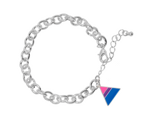 Load image into Gallery viewer, Triangle Bisexual Chunky Charm Bracelets - Fundraising For A Cause