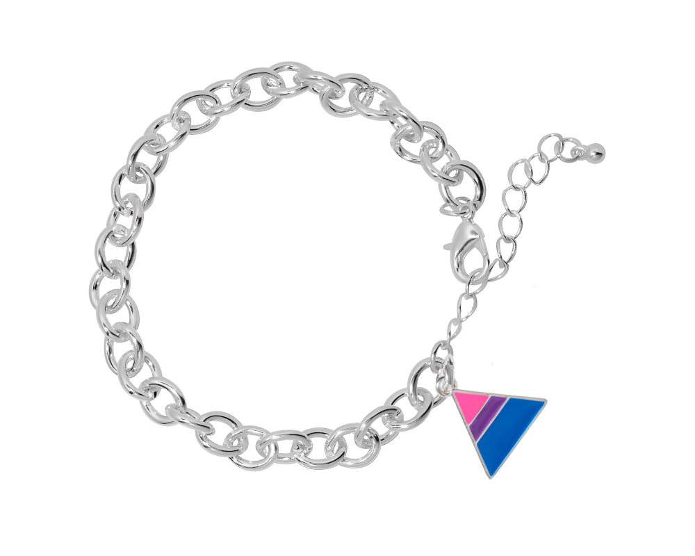 Triangle Bisexual Chunky Charm Bracelets - Fundraising For A Cause