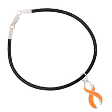 Load image into Gallery viewer, Large Orange Ribbon Leather Cord Bracelets