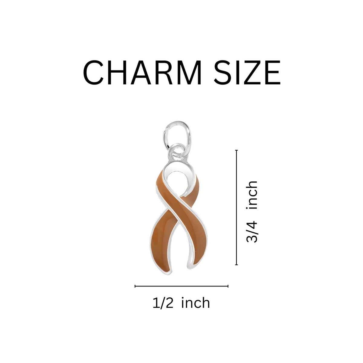 Big Heart Brown Ribbon Key Chains - Fundraising For A Cause