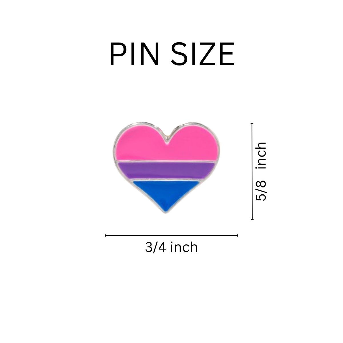 Bisexual Flag Heart Pins - Fundraising For A Cause