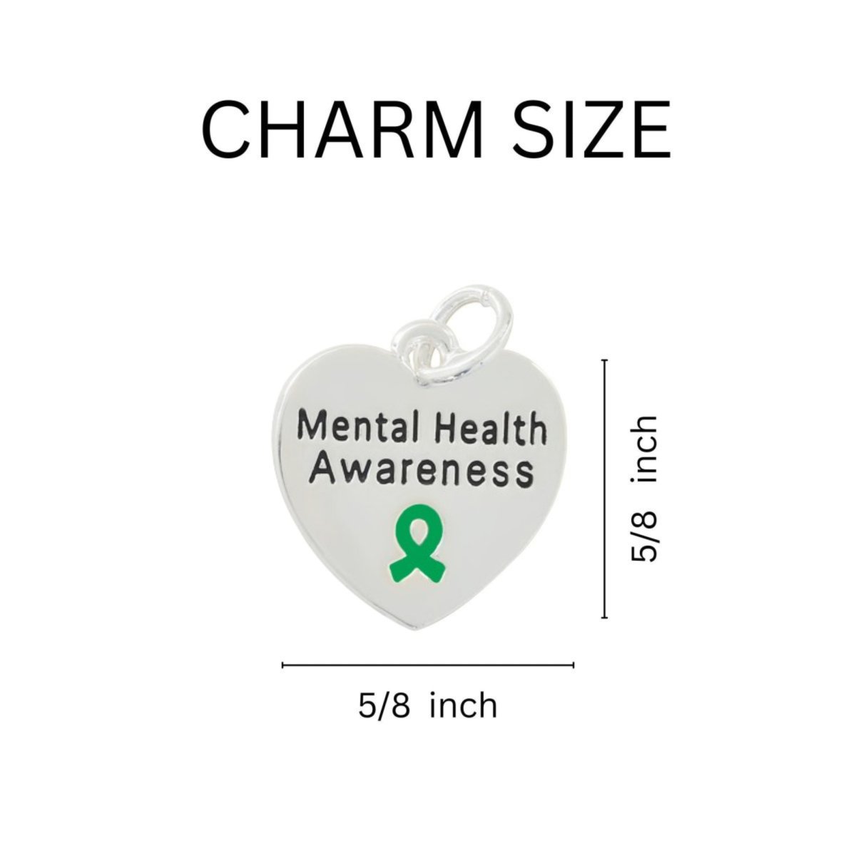 Black Cord Mental Health Awareness Heart Charm Bracelets - Fundraising For A Cause