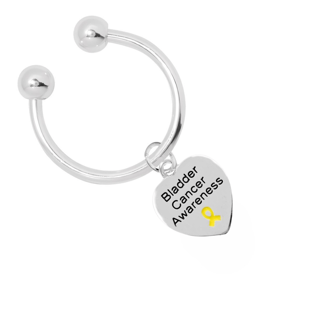 Bladder Cancer Awarenes Heart Key Chains - Fundraising For A Cause