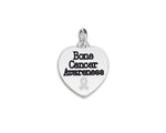 25 Bone Cancer Awareness Heart Charm - Fundraising For A Cause