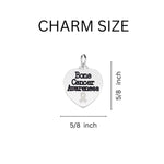 12 Pairs Bone Cancer Awareness Heart Charm Hanging Earrings - Fundraising For A Cause