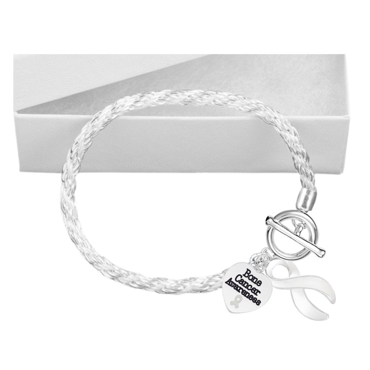 Bone Cancer Ribbon Rope Bracelets