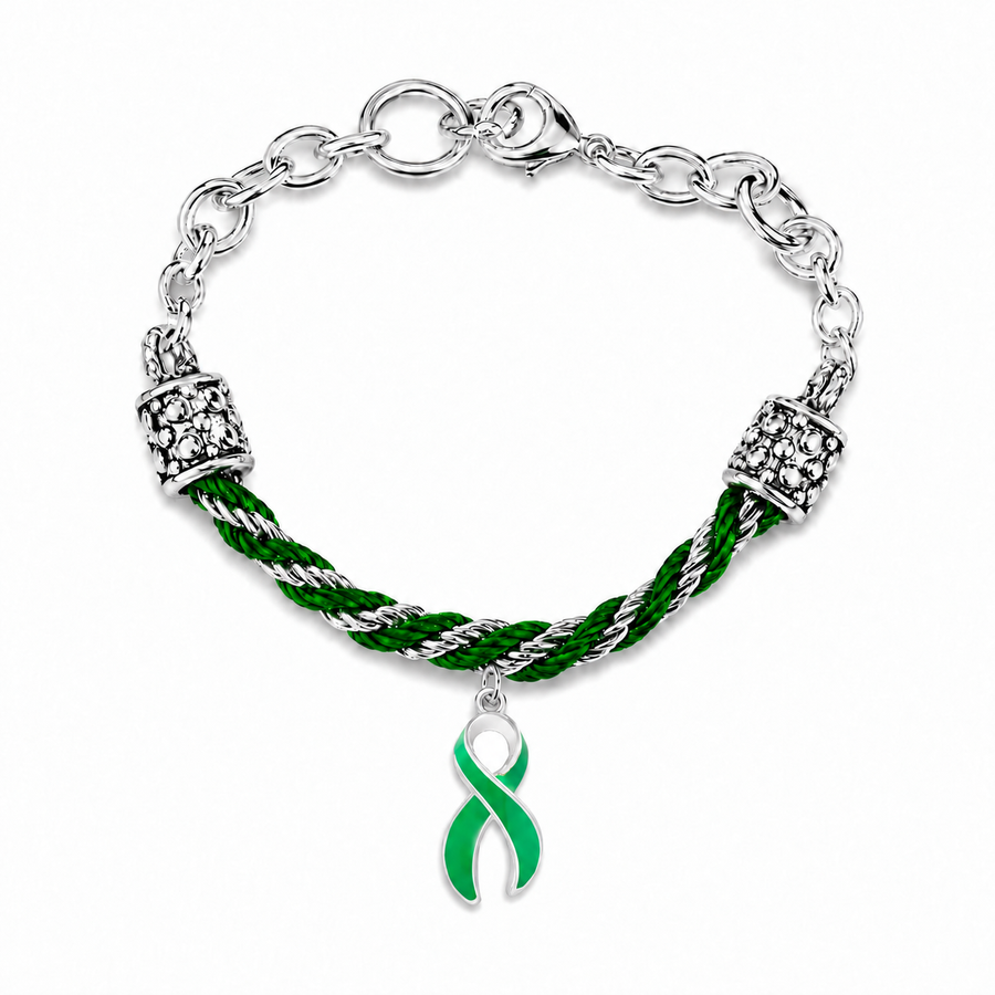 Partial Rope Green Ribbon Bracelets