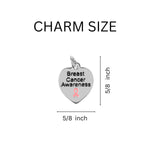 Breast Cancer Awareness Heart Leather Cord Bracelets - Fundraising For A Cause