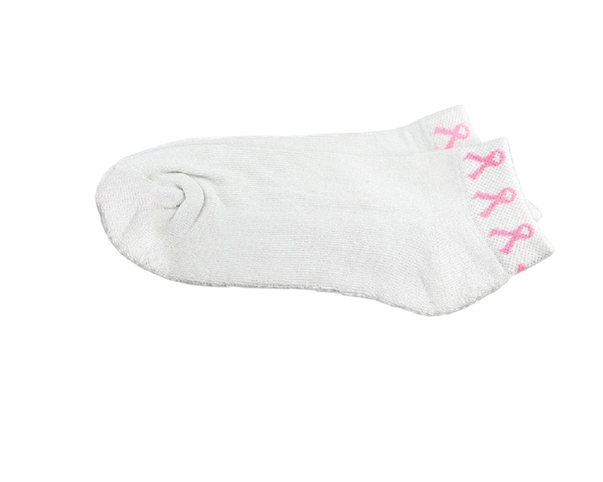Breast Cancer Pink Ribbon Ankle Socks - Fundraising For A Cause