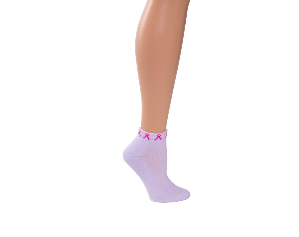 Breast Cancer Pink Ribbon Ankle Socks - Fundraising For A Cause