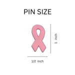 50 Pack Breast Cancer Pink Ribbon Silicone Pins (50 Pins) - Fundraising For A Cause
