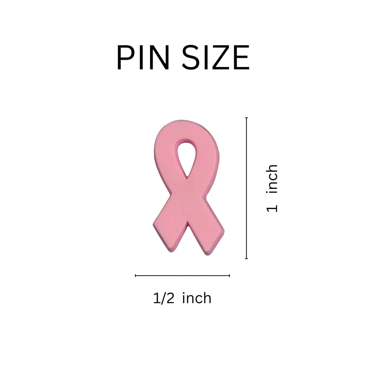 50 Pack Breast Cancer Pink Ribbon Silicone Pins (50 Pins) - Fundraising For A Cause