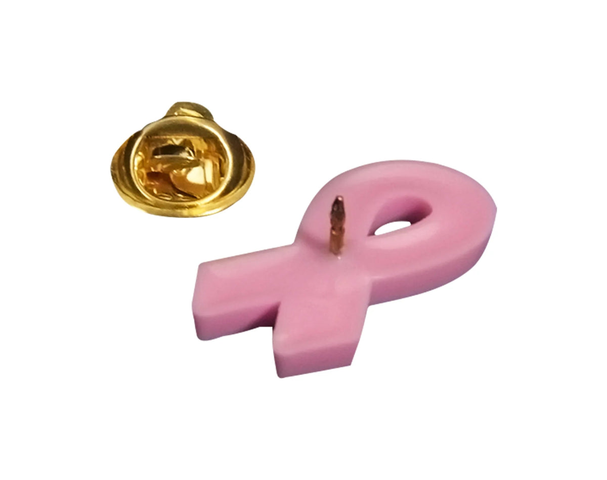 50 Pack Breast Cancer Pink Ribbon Silicone Pins (50 Pins) - Fundraising For A Cause