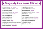 Adult Burgundy Awareness Silicone Bracelet Wristbands - Fundraising For A Cause