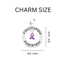 Load image into Gallery viewer, Fibromyalgia Awareness Circle Chunky Charm Bracelets