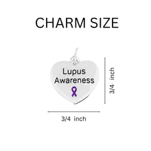 Load image into Gallery viewer, Lupus Awareness Heart Charms