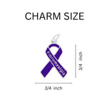Fibromyalgia Purple Ribbon Chunky Charm Bracelets Fundraising For A Cause