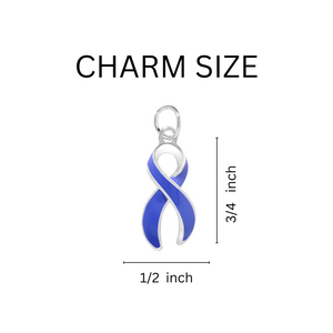 Large Periwinkle Ribbon Charms - Fundraising For A Cause