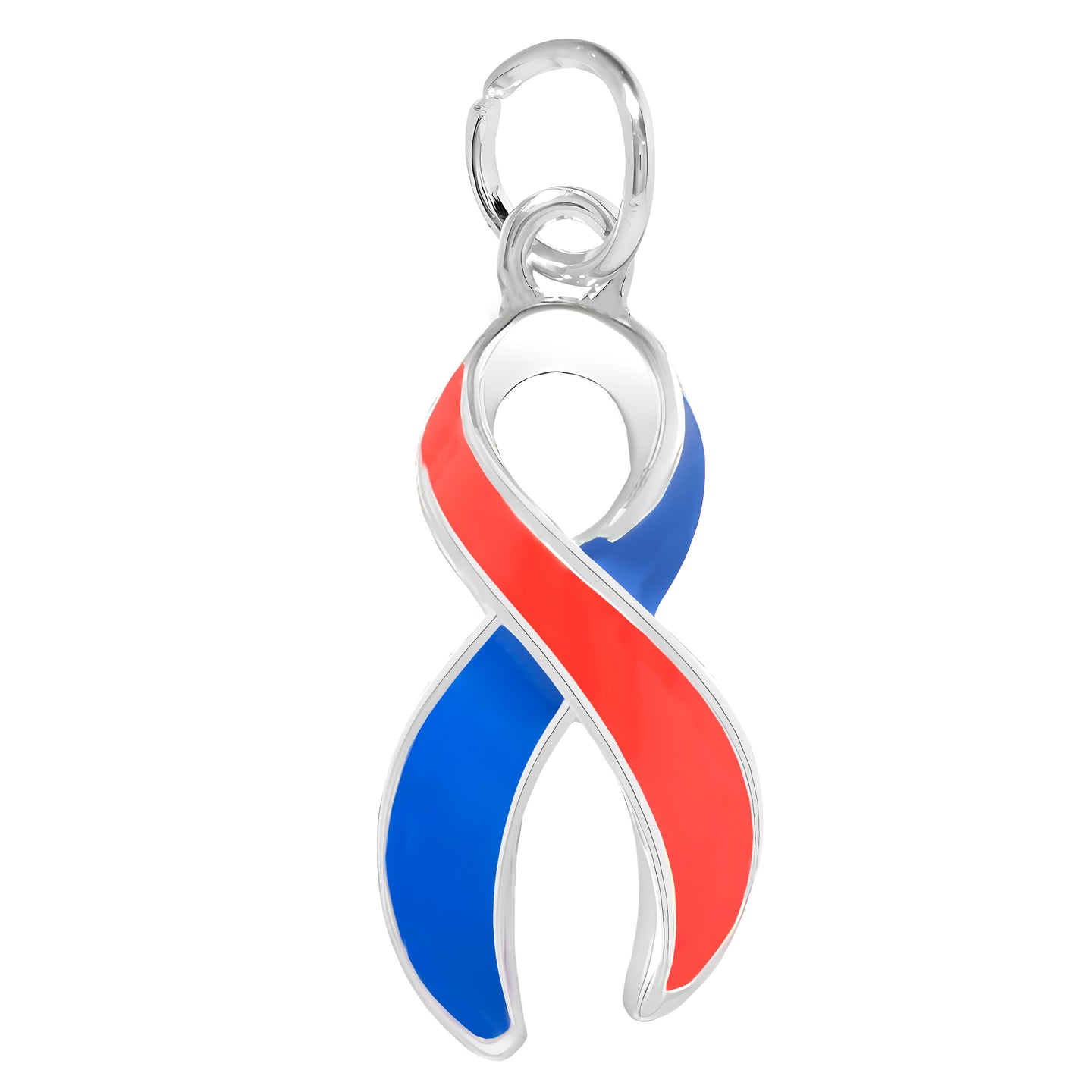 Bulk Red and Blue Ribbon Awareness Charms Wholesale