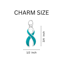 Load image into Gallery viewer, Large Teal Ribbon Charms - Fundraising For A Cause