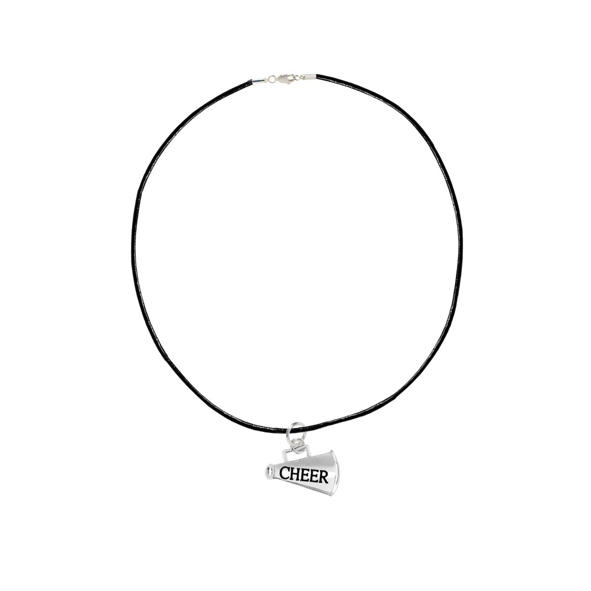 Cheerleading Megaphone Black Leather Cord Necklaces - Fundraising For A Cause