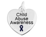 Child Abuse Awareness Heart Charm - Fundraising For A Cause