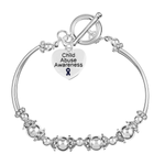 5 Pack Child Abuse Awareness Partial Beaded Bracelets (5 Bracelets) - Fundraising For A Cause