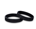 50Child Black Anti - Bullying Silicone Bracelet Wristbands - Fundraising For A Cause