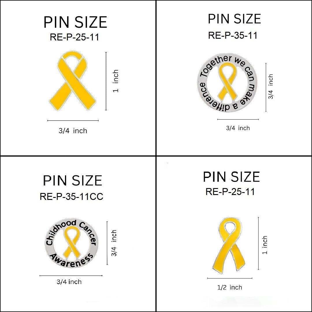 Childhood Cancer Ribbon Pins (Choose Your Pin) - Fundraising For A Cause