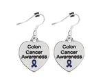 12 Pairs Colon Cancer Awareness Heart Earrings - Fundraising For A Cause