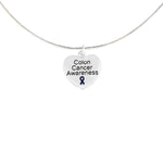 Colon Cancer Awareness Heart Necklaces - Fundraising For A Cause