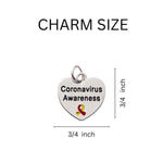 Coronavirus (COVID - 19) Awareness Heart Beaded Charm Bracelets - Fundraising For A Cause