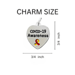 5 Pack Coronavirus (COVID - 19) Awareness Heart Partial Beaded Bracelet - Fundraising For A Cause