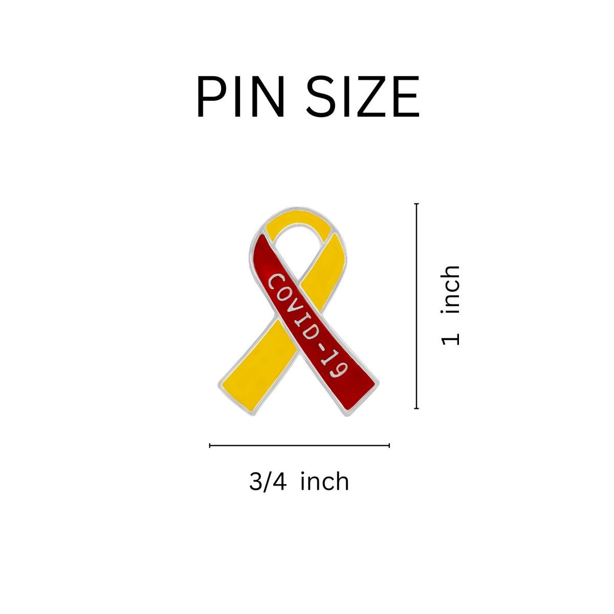 25 Covid 19 Ribbon Pins - Fundraising For A Cause