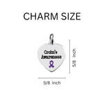 12 Pairs Crohn's Disease Awareness Heart Earrings - Fundraising For A Cause