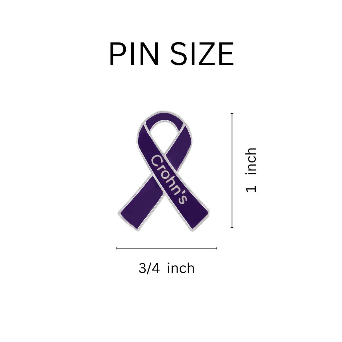 25 Crohn's Disease Awareness Ribbon Pins - Fundraising For A Cause