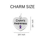 12 Crohn's Disease Purple Ribbon Rope Bracelets - Fundraising For A Cause