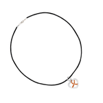Crystal Heart Orange Ribbon Leather Cord Necklaces - Fundraising For A Cause