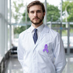 Cystic Fibrosis Awareness Purple Satin Ribbon Pins - Fundraising For A Cause