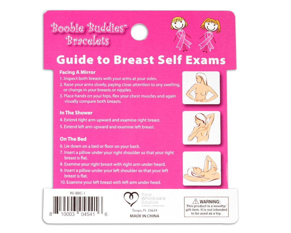 50 Pack of Breast Cancer Self Exam Cards (No Bracelets)