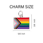 Daniel Quasar Progress Pride Flag Split Ring Key Chains - Fundraising For A Cause